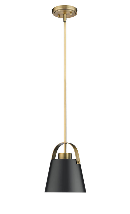 Pendant Z-Lite 726MP-MB+HBR Matte Black + Heritage Brass Z-Studio 1 Light Pendant Z-Lite