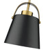 Pendant Z-Lite 726MP-MB+HBR Matte Black + Heritage Brass Z-Studio 1 Light Pendant Z-Lite