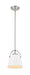 Pendant Z-Lite 726MP-MW+BN Matte White + Brushed Nickel Z-Studio 1 Light Pendant Z-Lite