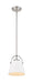 Pendant Z-Lite 726MP-MW+BN Matte White + Brushed Nickel Z-Studio 1 Light Pendant Z-Lite