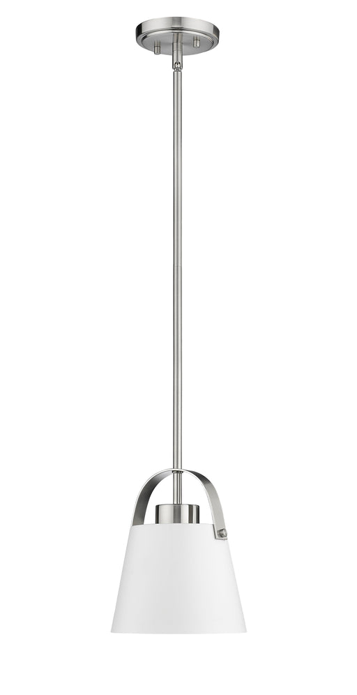 Pendant Z-Lite 726MP-MW+BN Matte White + Brushed Nickel Z-Studio 1 Light Pendant Z-Lite