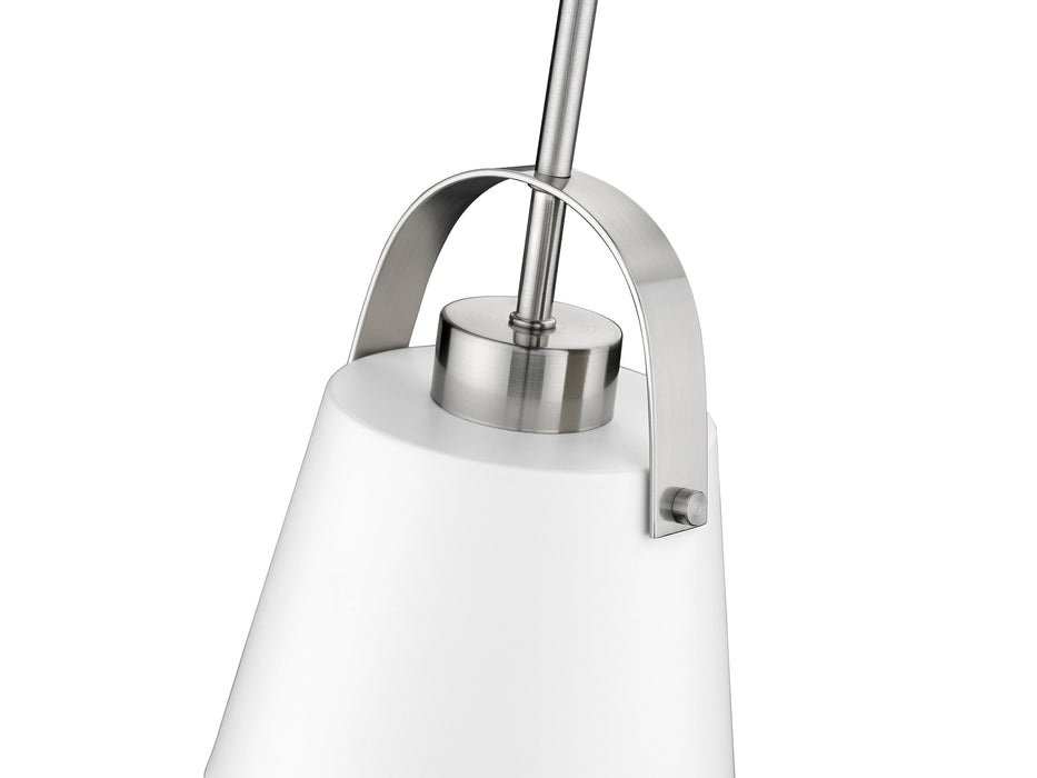 Pendant Z-Lite 726MP-MW+BN Matte White + Brushed Nickel Z-Studio 1 Light Pendant Z-Lite