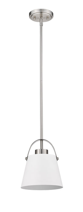Pendant Z-Lite 726MP-MW+BN Matte White + Brushed Nickel Z-Studio 1 Light Pendant Z-Lite