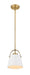 Pendant Z-Lite 726MP-MW+HBR Matte White + Heritage Brass Z-Studio 1 Light Pendant Z-Lite