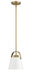 Pendant Z-Lite 726MP-MW+HBR Matte White + Heritage Brass Z-Studio 1 Light Pendant Z-Lite