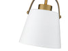 Pendant Z-Lite 726MP-MW+HBR Matte White + Heritage Brass Z-Studio 1 Light Pendant Z-Lite
