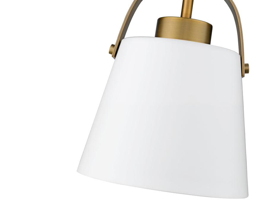Pendant Z-Lite 726MP-MW+HBR Matte White + Heritage Brass Z-Studio 1 Light Pendant Z-Lite