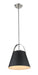 Pendant Z-Lite 726P-MB+BN Matte Black + Brushed Nickel Z-Studio 1 Light Pendant Z-Lite