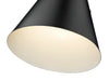 Pendant Z-Lite 726P-MB+BN Matte Black + Brushed Nickel Z-Studio 1 Light Pendant Z-Lite