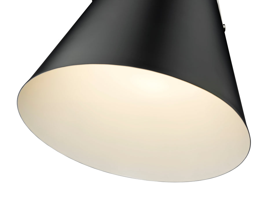 Pendant Z-Lite 726P-MB+BN Matte Black + Brushed Nickel Z-Studio 1 Light Pendant Z-Lite