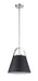 Pendant Z-Lite 726P-MB+BN Matte Black + Brushed Nickel Z-Studio 1 Light Pendant Z-Lite