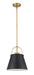 Pendant Z-Lite 726P-MB+HBR Matte Black + Heritage Brass Z-Studio 1 Light Pendant Z-Lite