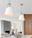 Pendant Z-Lite 726P-MW+BN Matte White + Brushed Nickel Z-Studio 1 Light Pendant Z-Lite