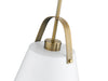 Pendant Z-Lite 726P-MW+HBR Matte White + Heritage Brass Z-Studio 1 Light Pendant Z-Lite