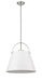 Pendant Z-Lite 726P18-MW+BN Matte White + Brushed Nickel Z-Studio 1 Light Pendant Z-Lite