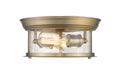Flush Mount Z-Lite 727F10-HBR Heritage Brass Sonna 2 Light Flush Mount Z-Lite