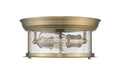Flush Mount Z-Lite 727F10-HBR Heritage Brass Sonna 2 Light Flush Mount Z-Lite