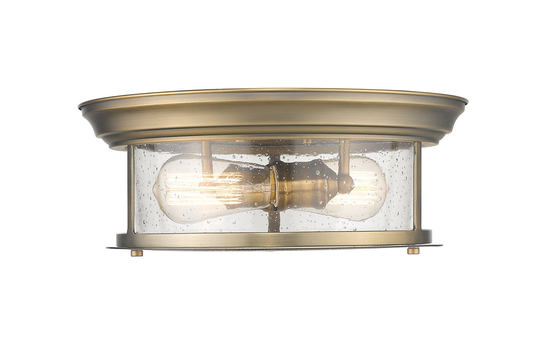 Flush Mount Z-Lite 727F13-HBR Heritage Brass Sonna 2 Light Flush Mount Z-Lite