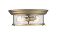 Flush Mount Z-Lite 727F13-HBR Heritage Brass Sonna 2 Light Flush Mount Z-Lite