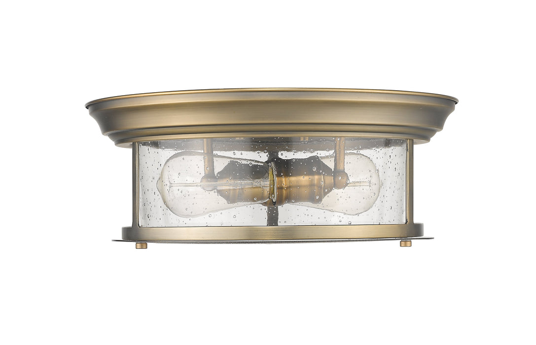 Flush Mount Z-Lite 727F13-HBR Heritage Brass Sonna 2 Light Flush Mount Z-Lite