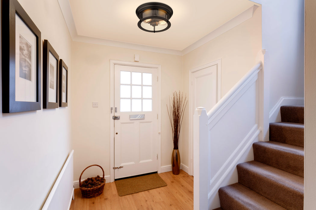 Flush Mount Z-Lite 727F13-MB Matte Black Sonna 2 Light Flush Mount Z-Lite