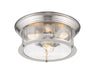 Flush Mount Z-Lite 727F16-BN Brushed Nickel Sonna 3 Light Flush Mount Z-Lite