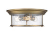 Flush Mount Z-Lite 727F16-HBR Heritage Brass Sonna 3 Light Flush Mount Z-Lite