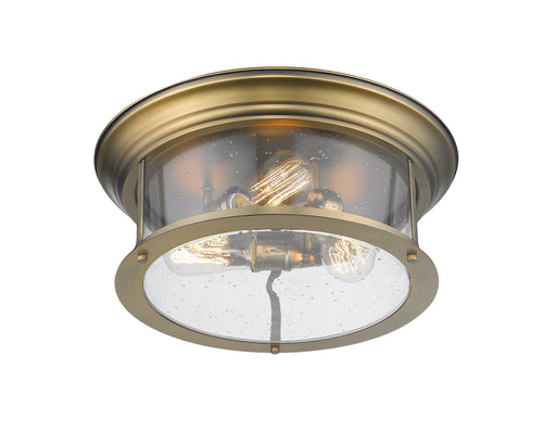 Flush Mount Z-Lite 727F16-HBR Heritage Brass Sonna 3 Light Flush Mount Z-Lite