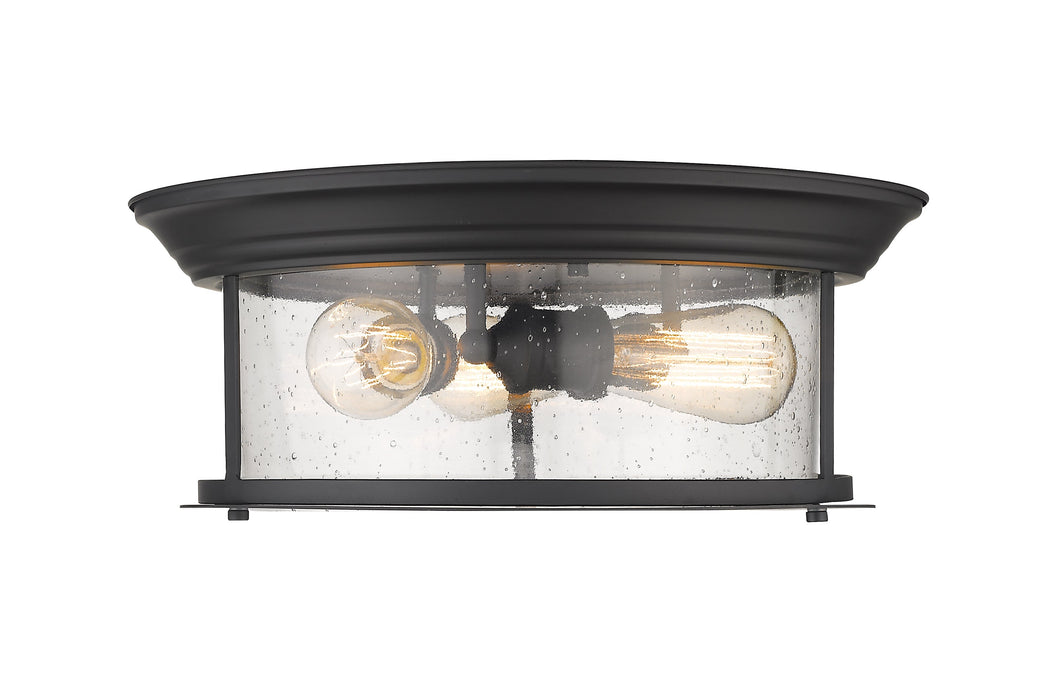 Flush Mount Z-Lite 727F16-MB Matte Black Sonna 3 Light Flush Mount Z-Lite