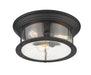 Flush Mount Z-Lite 727F16-MB Matte Black Sonna 3 Light Flush Mount Z-Lite