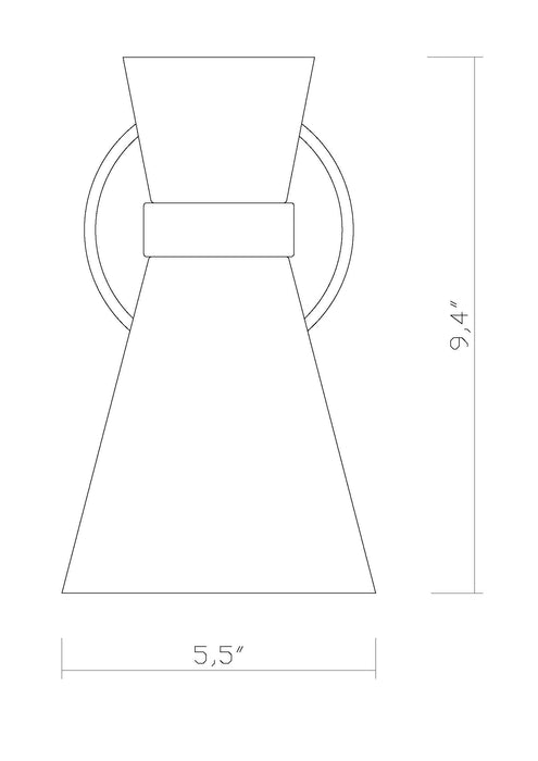 Wall Sconce Z-Lite 728-1S-MB-BN Matte Black + Brushed Nickel Soriano 1 Light Wall Sconce Z-Lite