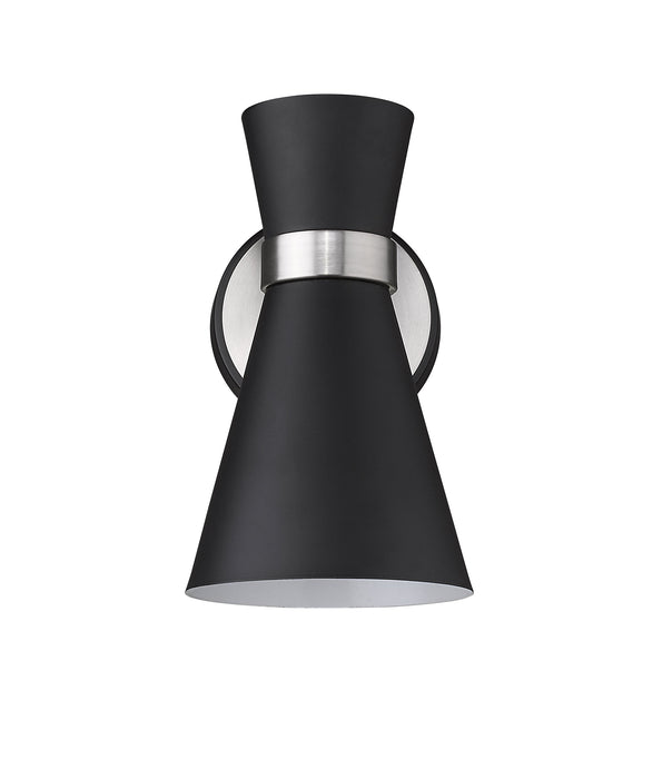 Wall Sconce Z-Lite 728-1S-MB-BN Matte Black + Brushed Nickel Soriano 1 Light Wall Sconce Z-Lite