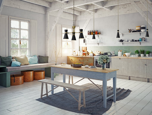 Chandelier Z-Lite 728-3MB-HBR Matte Black + Heritage Brass Soriano 3 Light Chandelier Z-Lite