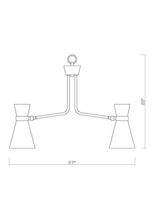 Chandelier Z-Lite 728-5MB-BN Matte Black + Brushed Nickel Soriano 5 Light Chandelier Z-Lite