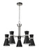 Chandelier Z-Lite 728-5MB-BN Matte Black + Brushed Nickel Soriano 5 Light Chandelier Z-Lite