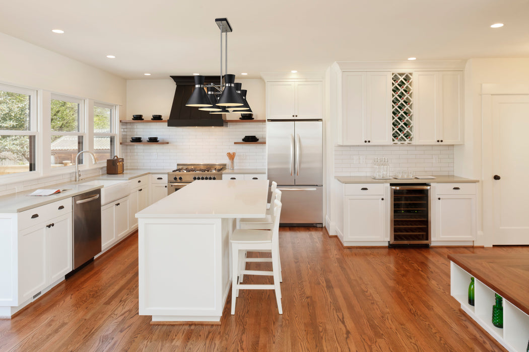 Linear Chandelier Z-Lite 728-6L-MB-BN Matte Black + Brushed Nickel Soriano 6 Light Linear Chandelier Z-Lite