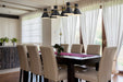 Linear Chandelier Z-Lite 728-6L-MB-HBR Matte Black + Heritage Brass Soriano 6 Light Linear Chandelier Z-Lite