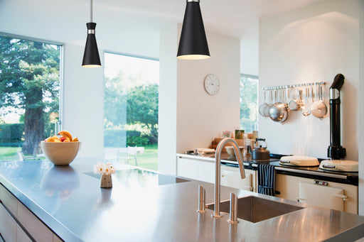 Pendant Z-Lite 728MP-MB-BN Matte Black + Brushed Nickel Soriano 1 Light Pendant Z-Lite