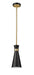 Pendant Z-Lite 728MP-MB-HBR Matte Black + Heritage Brass Soriano 1 Light Pendant Z-Lite
