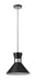 Pendant Z-Lite 728P13-MB-BN Matte Black + Brushed Nickel Soriano 1 Light Pendant Z-Lite