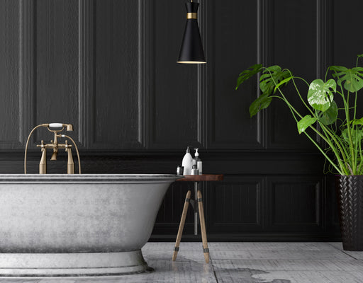 Pendant Z-Lite 728P8-MB-HBR Matte Black + Heritage Brass Soriano 1 Light Pendant Z-Lite