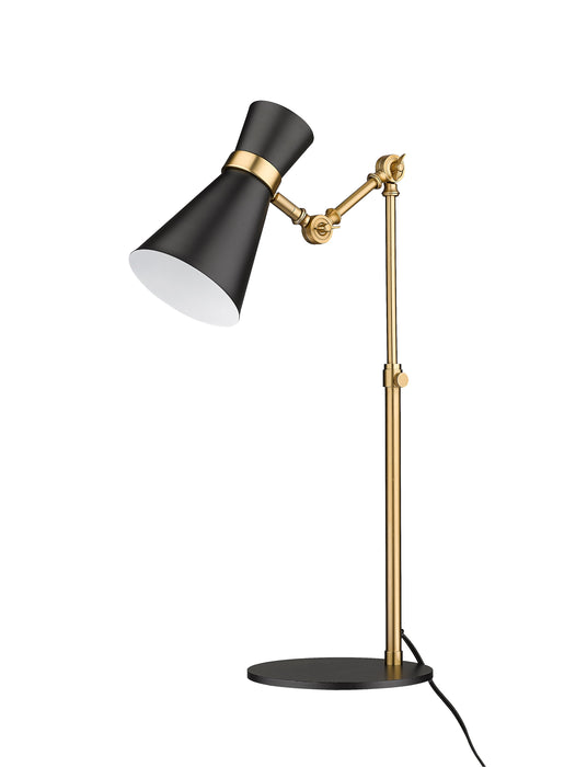 Table Lamp Z-Lite 728TL-MB-HBR Matte Black + Heritage Brass Soriano 1 Light Table Lamp Z-Lite