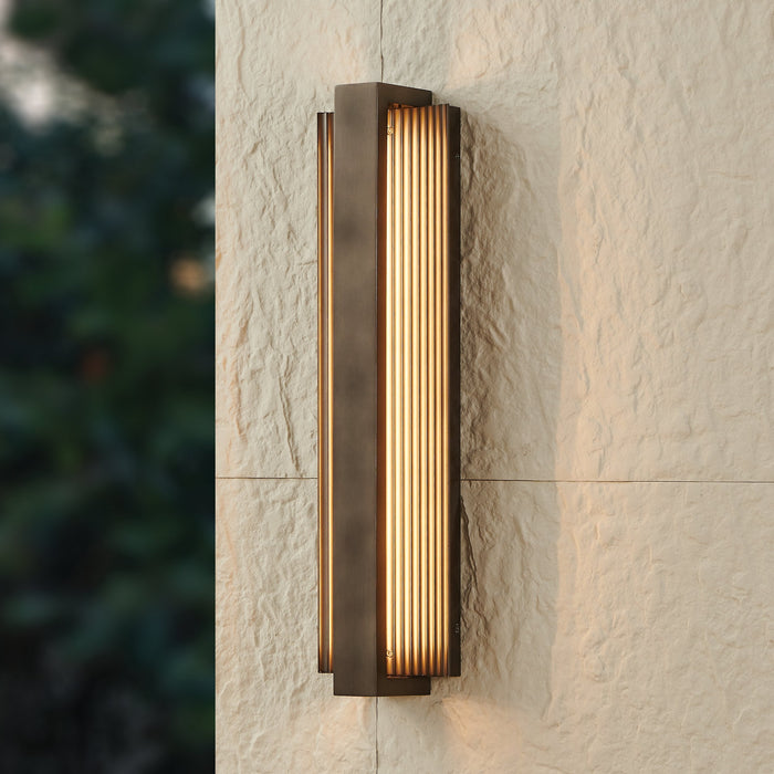 Exterior Wall Sconce Thesis 207136A Jubilee 24 inch Forged Bronze 5CCT LED Exterior Wall Sconce THESIS