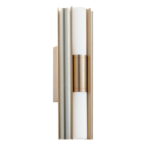 Vanity Light Thesis 207622A Colton 18 inch 2 light Champagne Gold 5CCT LED Vanity Light with Etched Opal Glass Shades THESIS