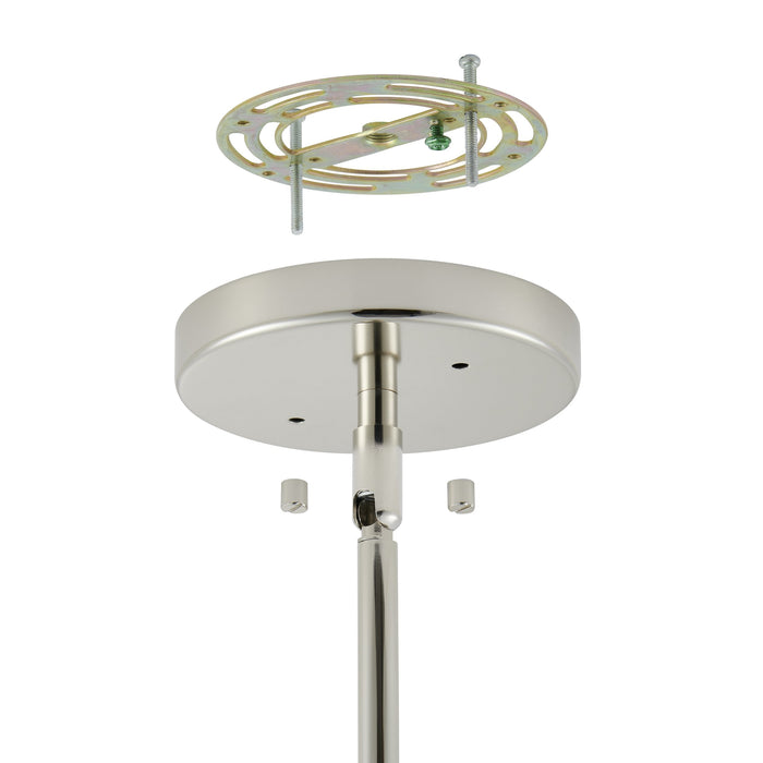 Chandelier Thesis 206936A Florian 44 inch 8 light Polished Nickel and Clear Glass Chandelier THESIS