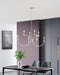 Chandelier Thesis 206936A Florian 44 inch 8 light Polished Nickel and Clear Glass Chandelier THESIS