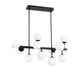 Linear Chandelier Z-Lite 730-11L-MB Matte Black Midnetic 11 Light Linear Chandelier Z-Lite