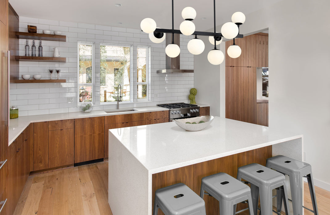 Linear Chandelier Z-Lite 730-11L-MB Matte Black Midnetic 11 Light Linear Chandelier Z-Lite