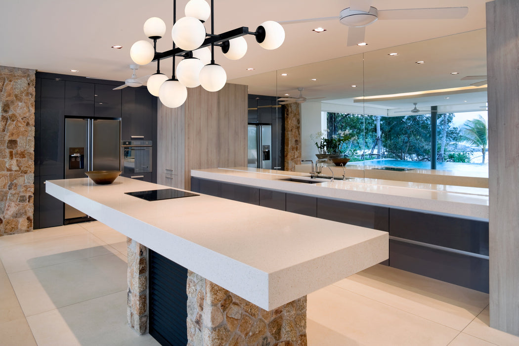 Linear Chandelier Z-Lite 730-11L-MB Matte Black Midnetic 11 Light Linear Chandelier Z-Lite