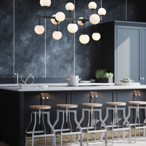 Linear Chandelier Z-Lite 730-13L-MB Matte Black Midnetic 13 Light Linear Chandelier Z-Lite